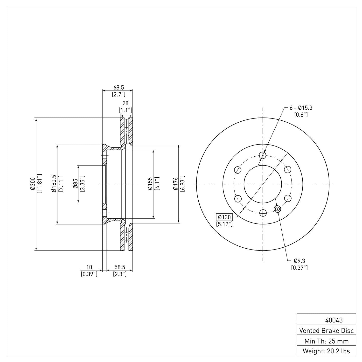 R1 Concepts Disc Brake Rotor ERE-40043