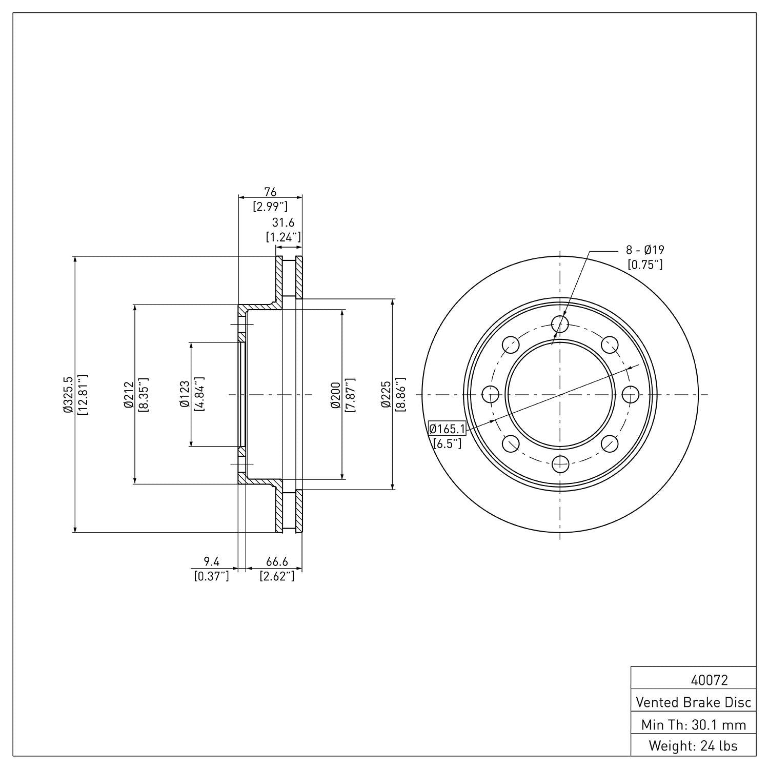 R1 Concepts Disc Brake Rotor ERE-40072