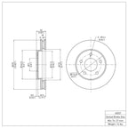 R1 Concepts Disc Brake Rotor ERE-45021