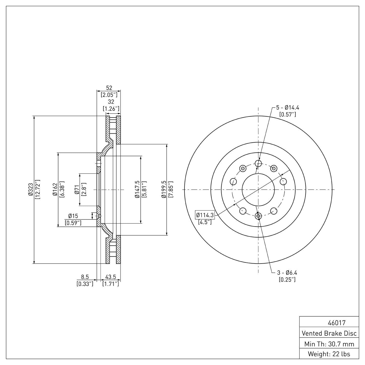 R1 Concepts Disc Brake Rotor ERE-46017
