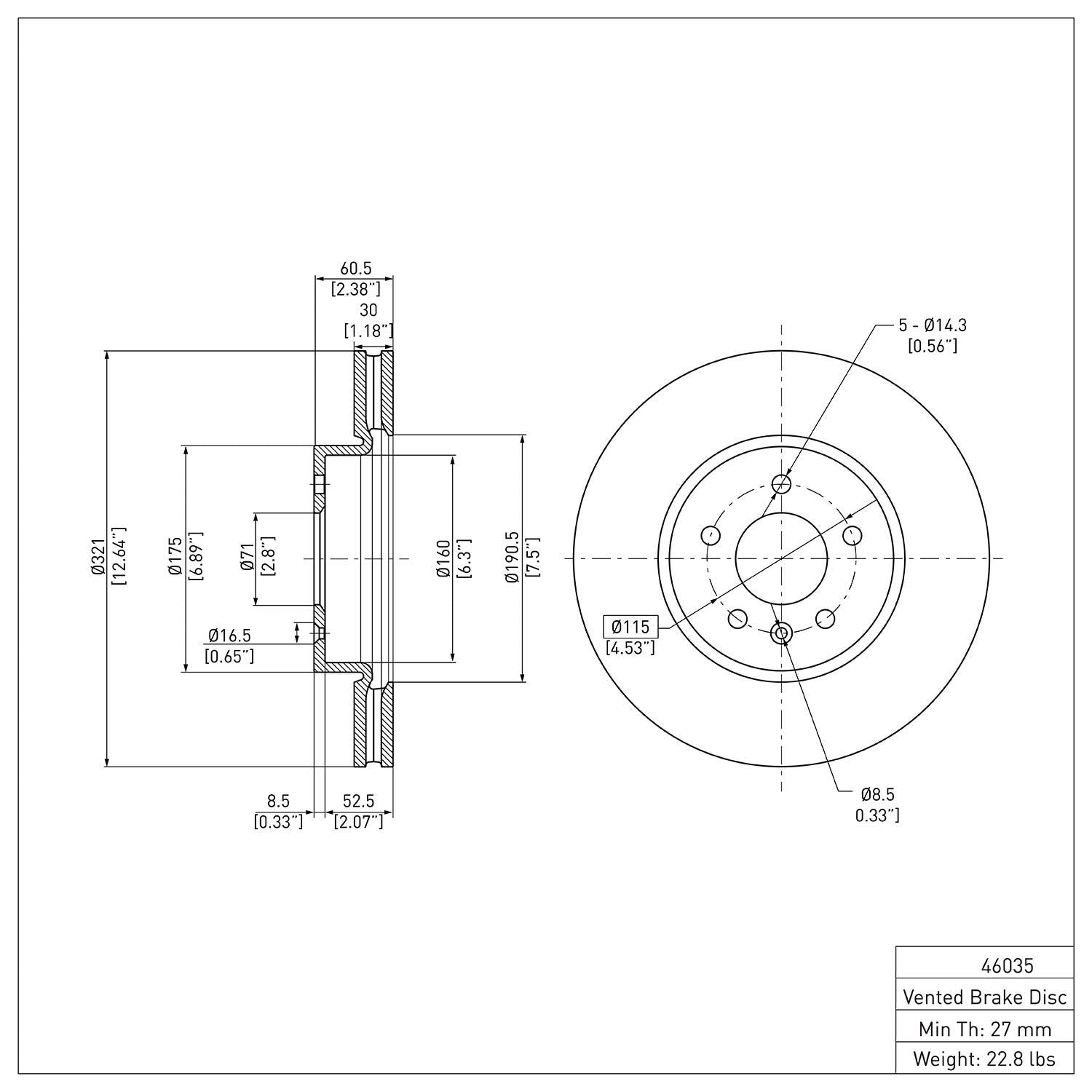 R1 Concepts Disc Brake Rotor ERE-46035
