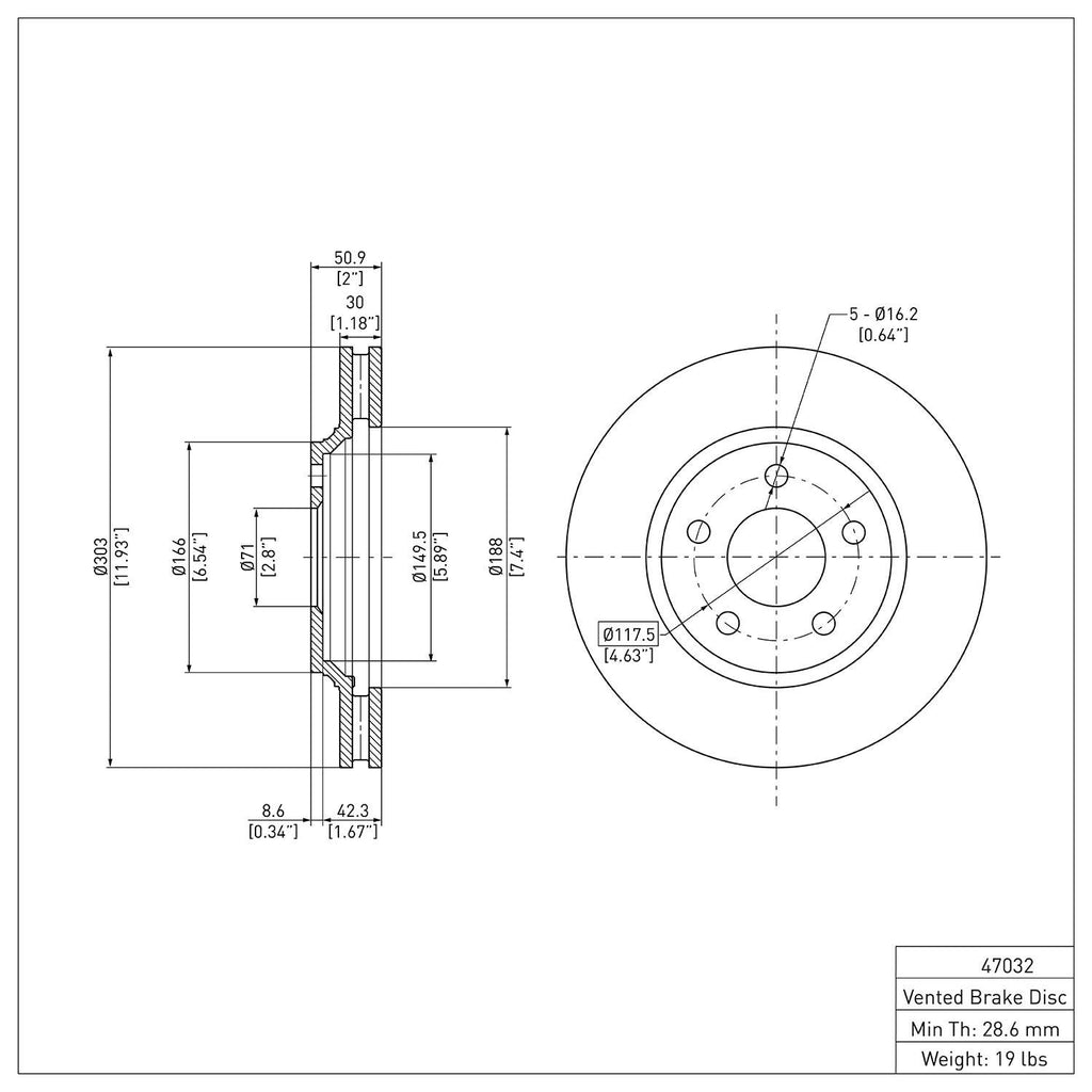 R1 Concepts Disc Brake Rotor ERE-47032