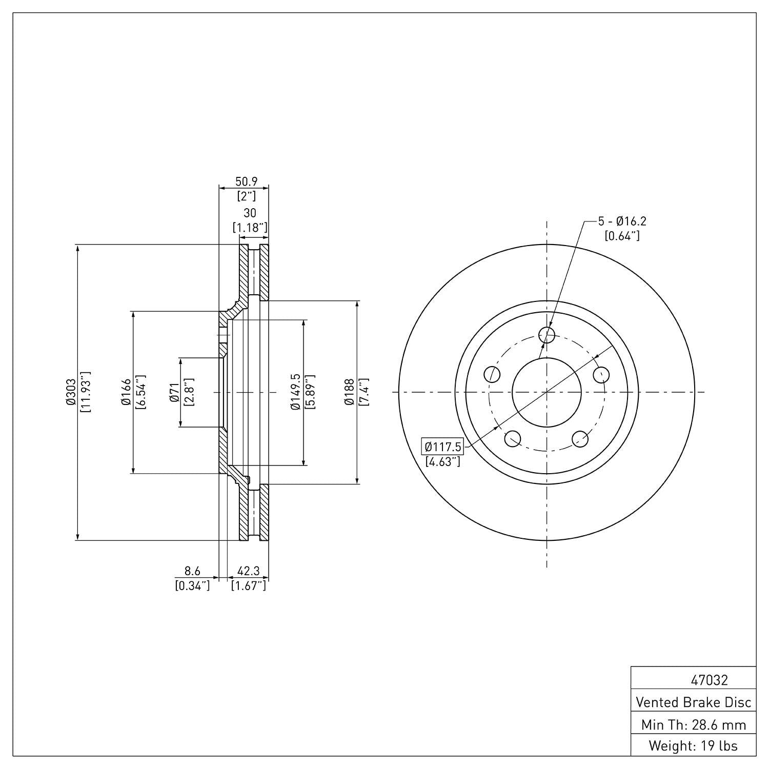 R1 Concepts Disc Brake Rotor ERE-47032