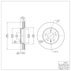 R1 Concepts Disc Brake Rotor ERE-47070