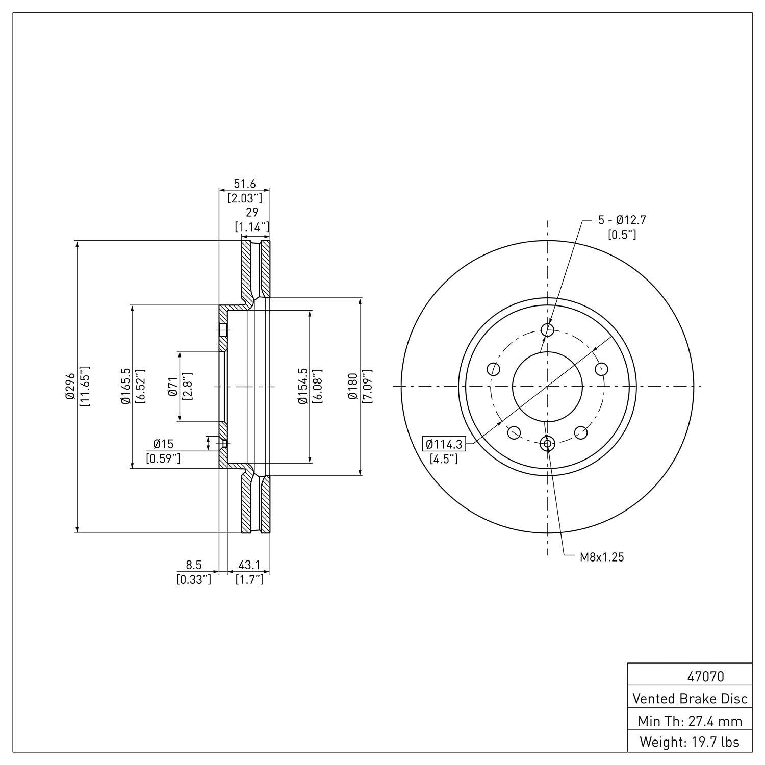 R1 Concepts Disc Brake Rotor ERE-47070
