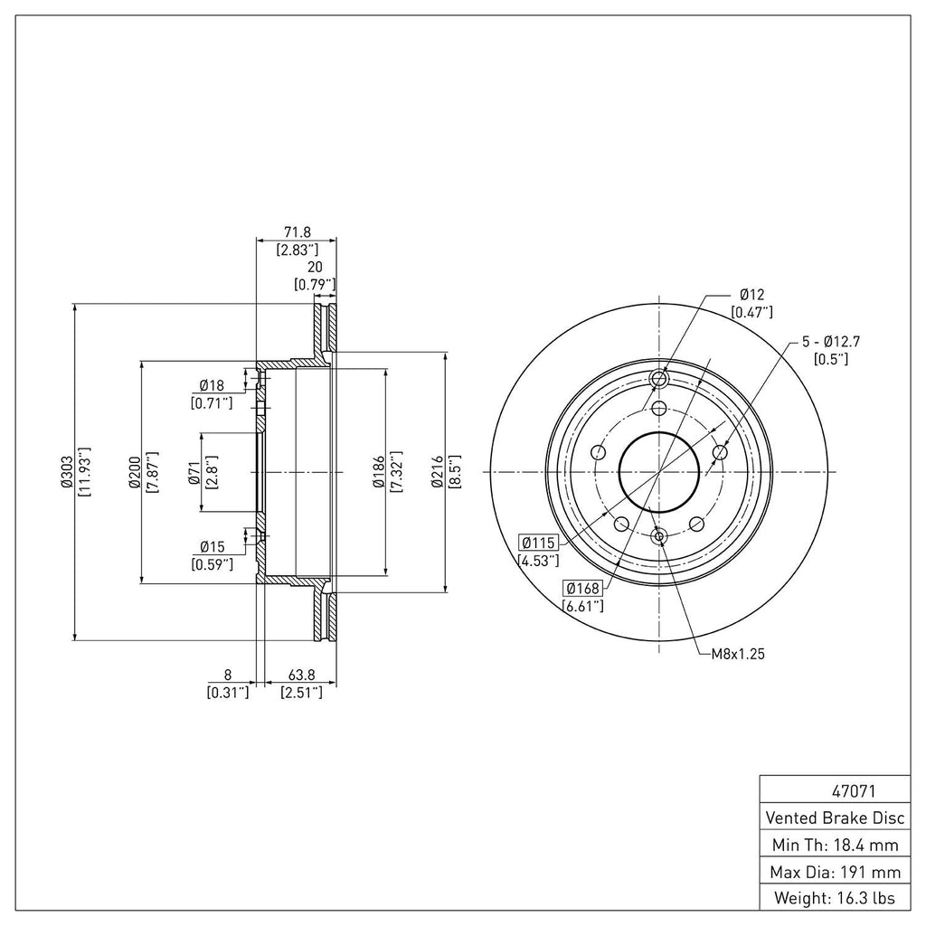R1 Concepts Disc Brake Rotor ERE-47071