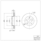 R1 Concepts Disc Brake Rotor ERE-48005