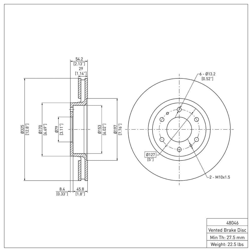 R1 Concepts Disc Brake Rotor ERE-48046