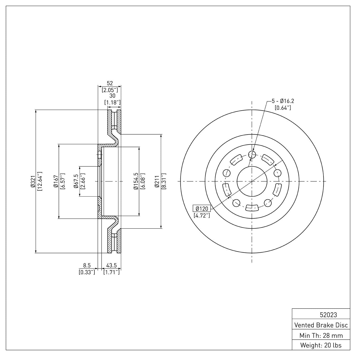 R1 Concepts Disc Brake Rotor ERE-52023