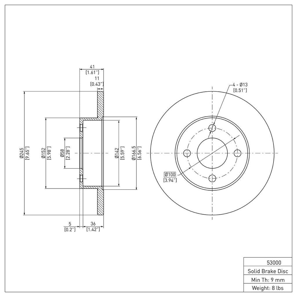 R1 Concepts Disc Brake Rotor ERE-53000