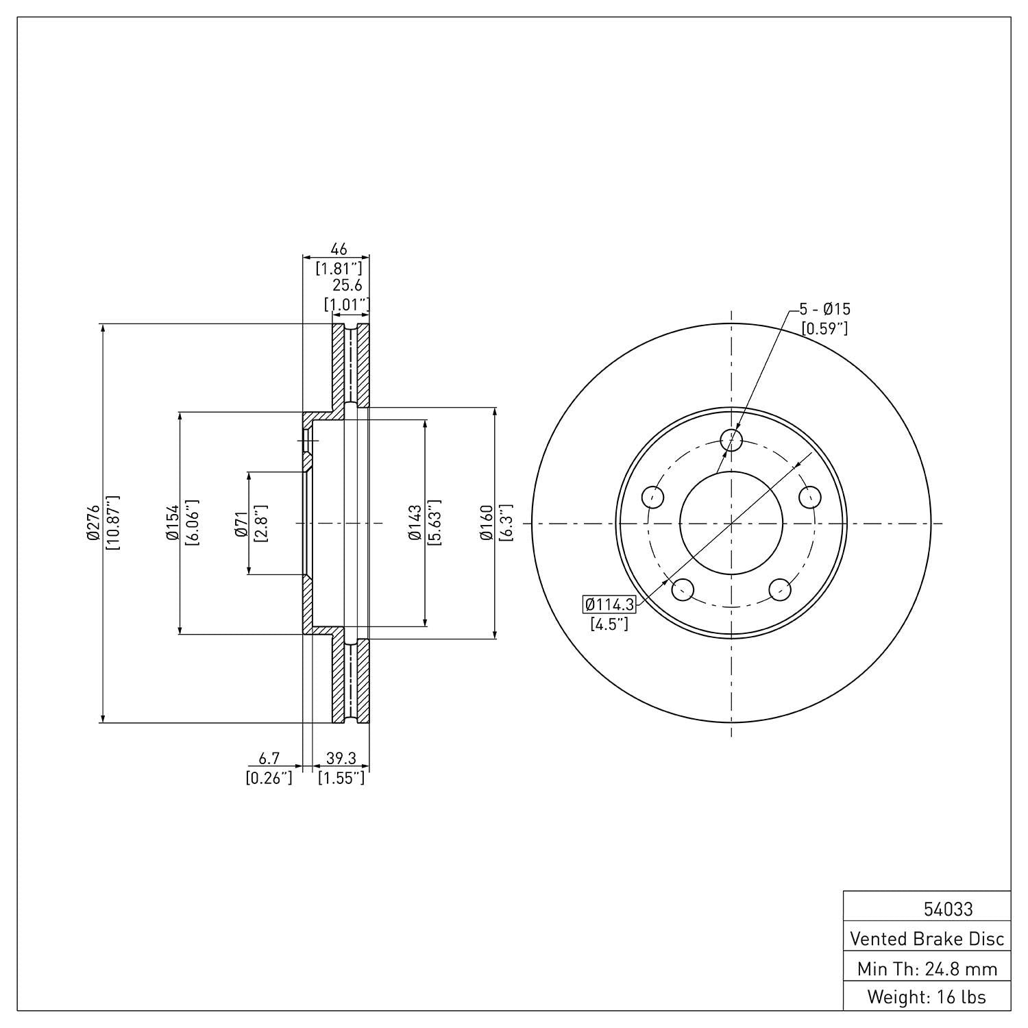 R1 Concepts Disc Brake Rotor ERE-54033