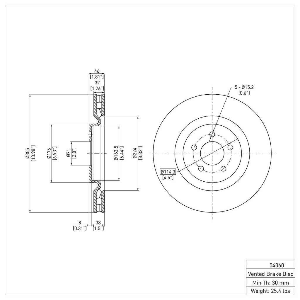 R1 Concepts Disc Brake Rotor ERE-54060