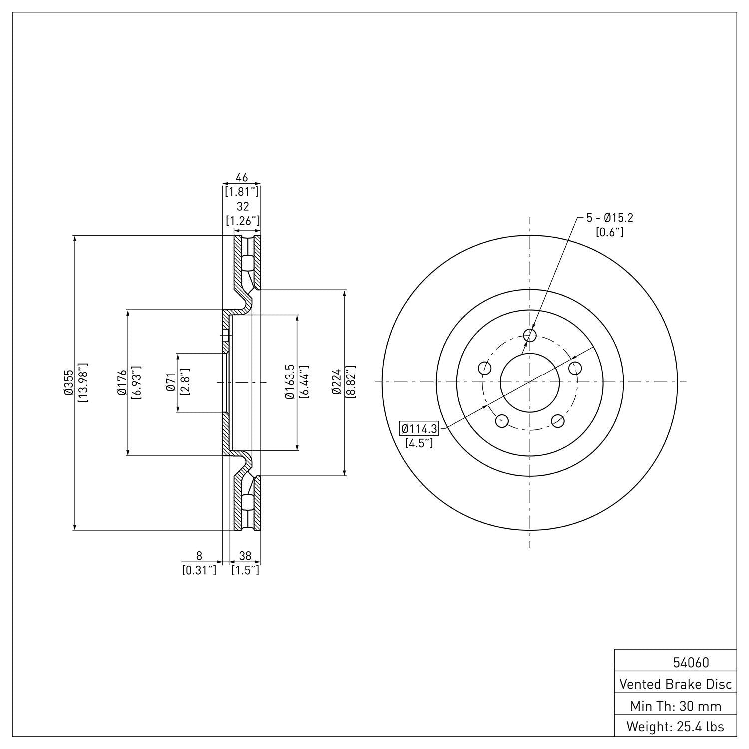 R1 Concepts Disc Brake Rotor ERE-54060