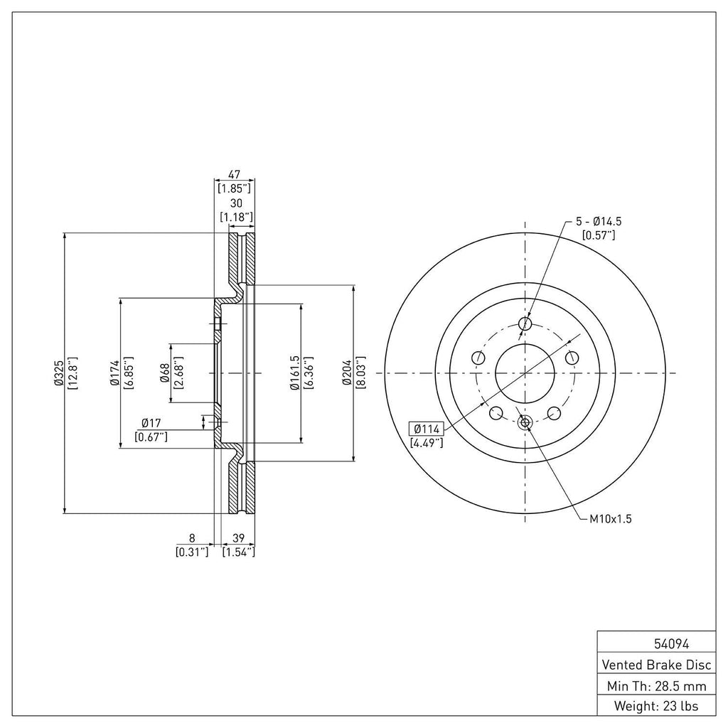 R1 Concepts Disc Brake Rotor ERE-54094