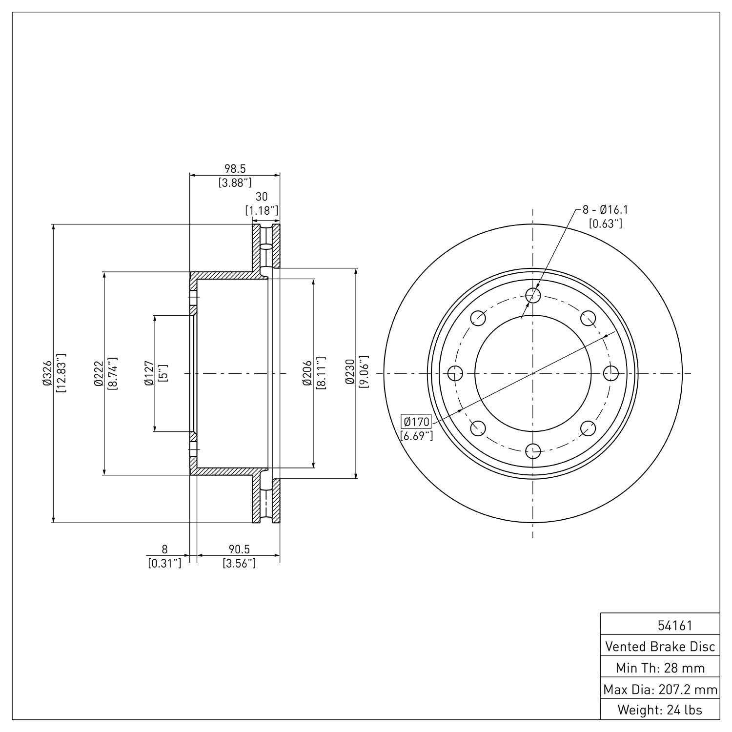 R1 Concepts Disc Brake Rotor ERE-54161