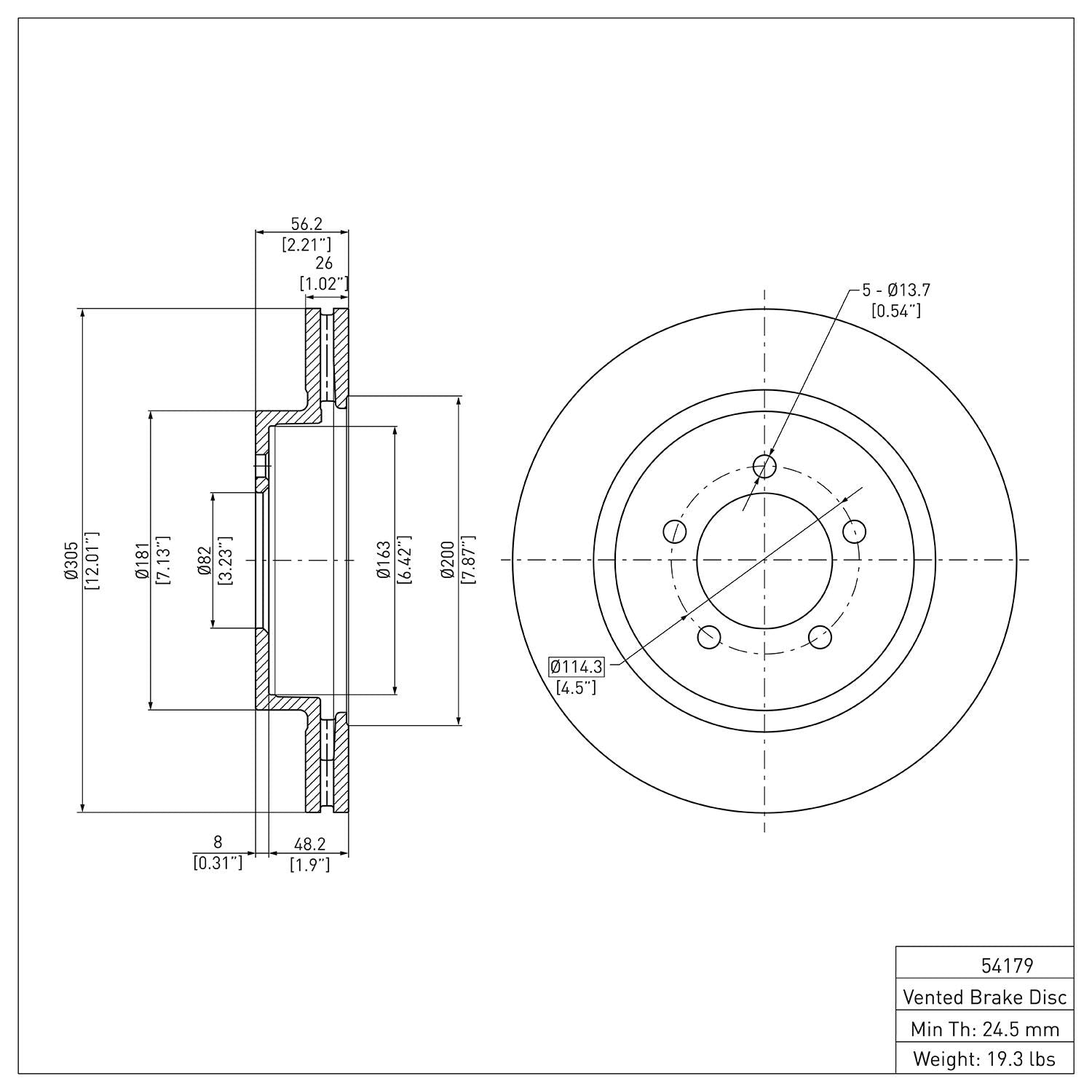 R1 Concepts Disc Brake Rotor ERE-54179