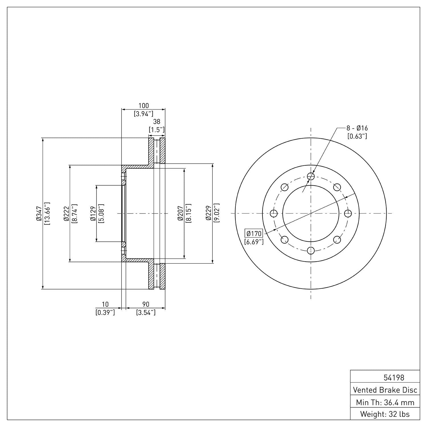 R1 Concepts Disc Brake Rotor ERE-54198