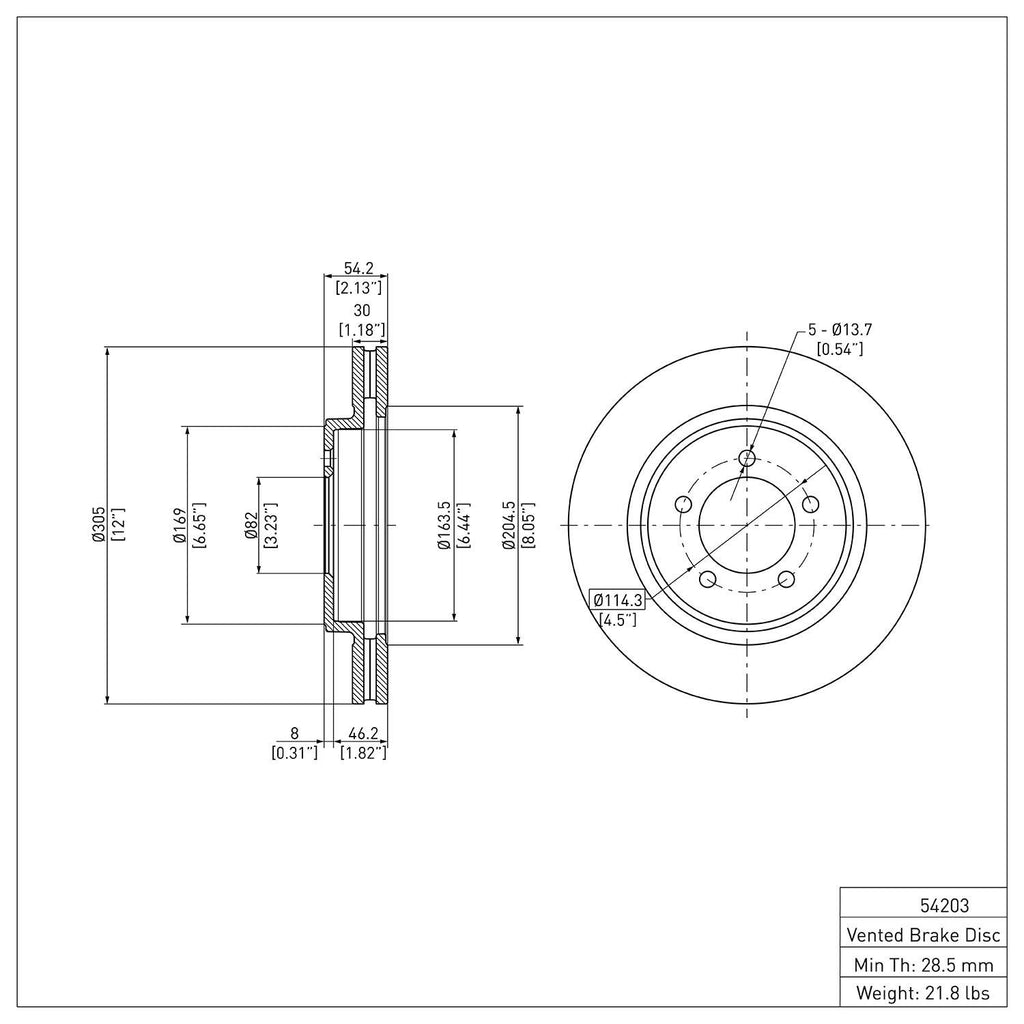 R1 Concepts Disc Brake Rotor ERE-54203