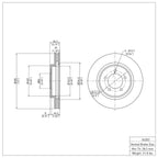 R1 Concepts Disc Brake Rotor ERE-54203
