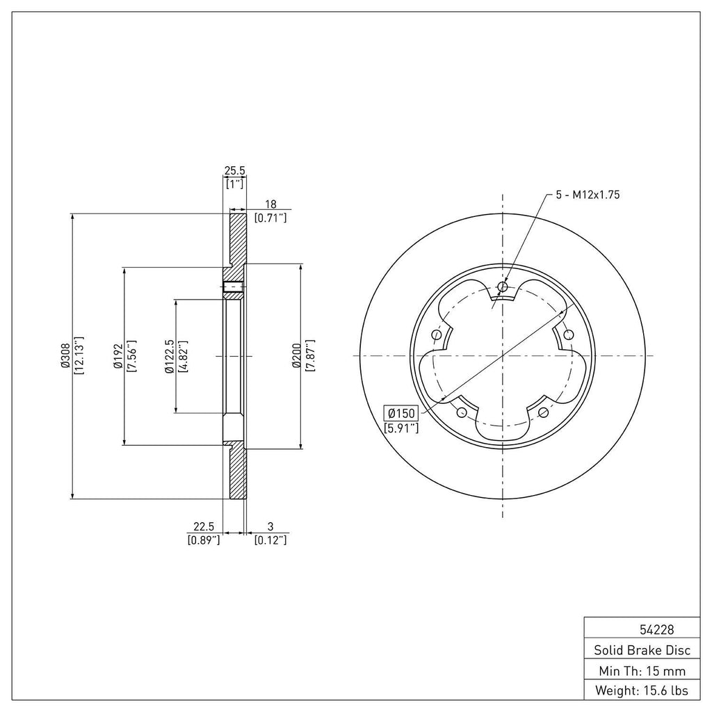 R1 Concepts Disc Brake Rotor ERE-54228