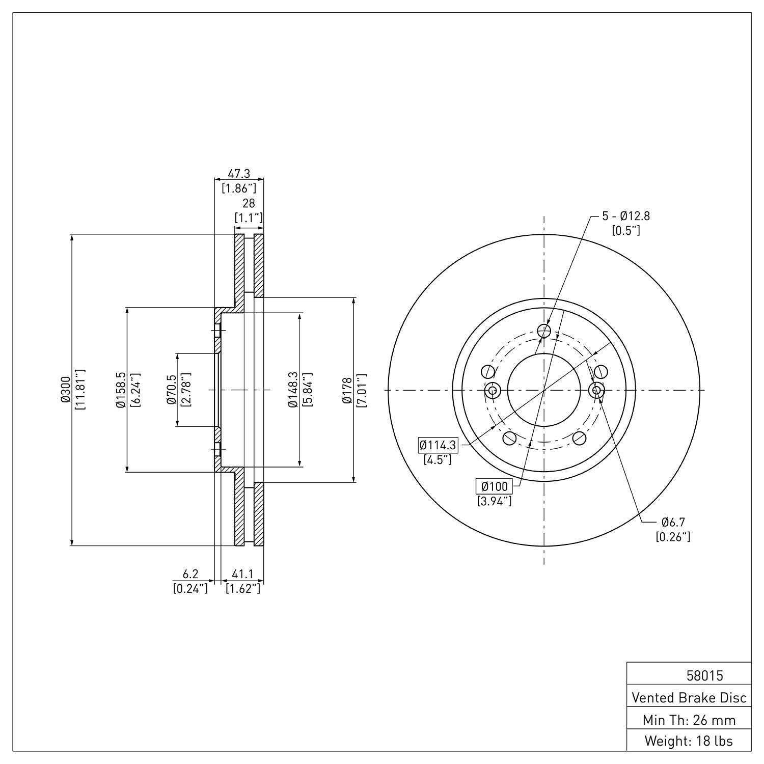 R1 Concepts Disc Brake Rotor ERE-58015