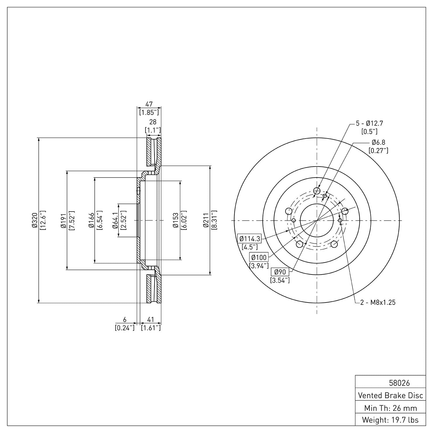 R1 Concepts Disc Brake Rotor ERE-58026
