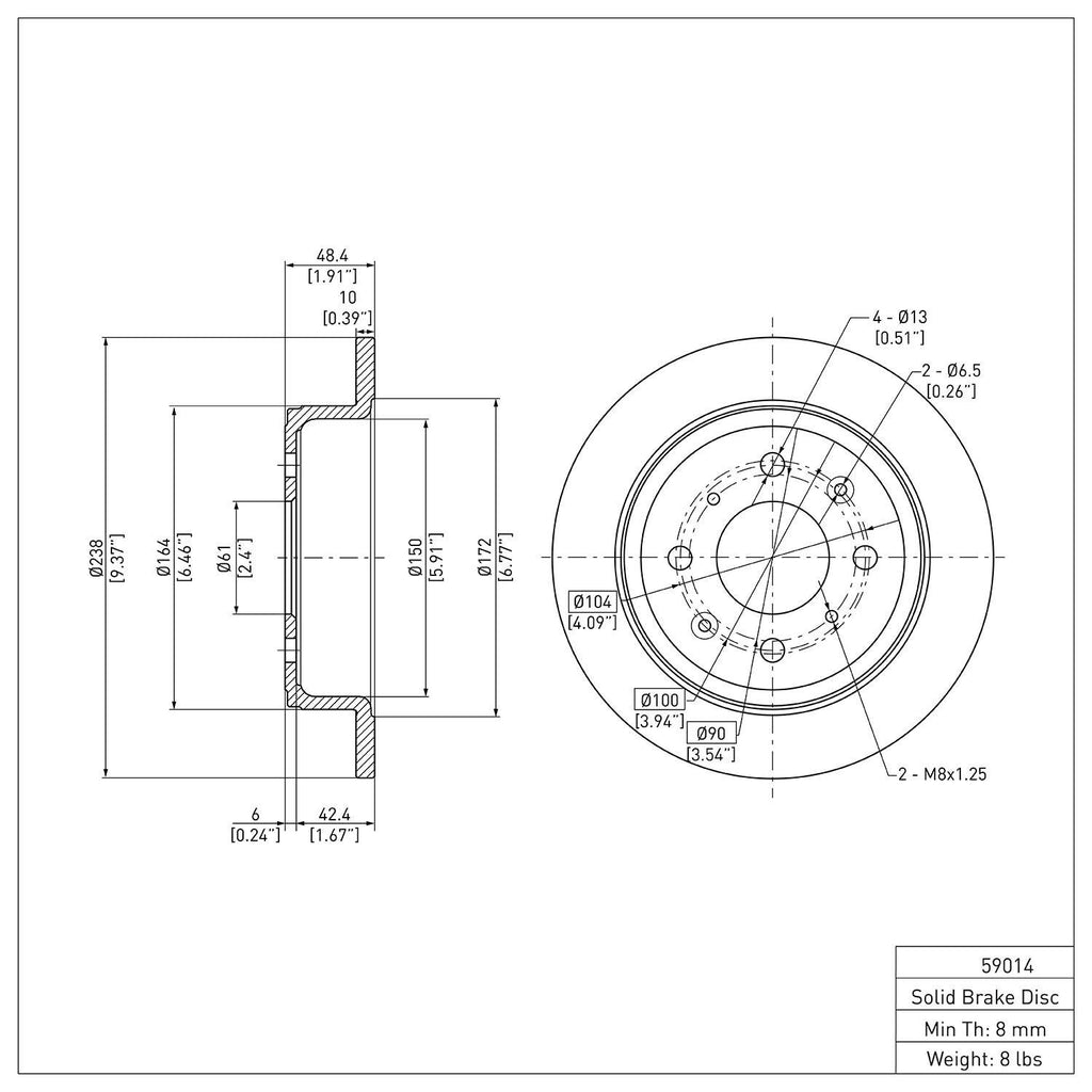 R1 Concepts Disc Brake Rotor ERE-59014