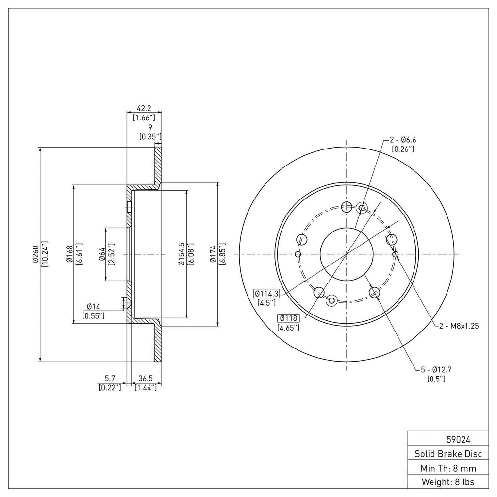 R1 Concepts Disc Brake Rotor ERE-59024