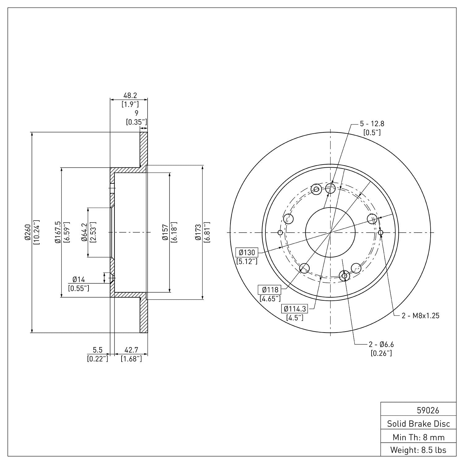 R1 Concepts Disc Brake Rotor ERE-59026