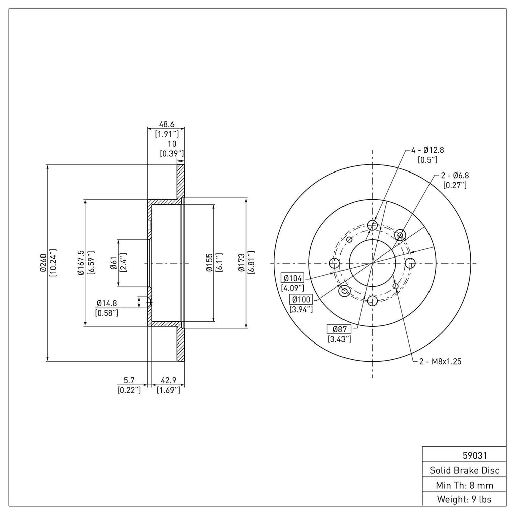 R1 Concepts Disc Brake Rotor ERE-59031