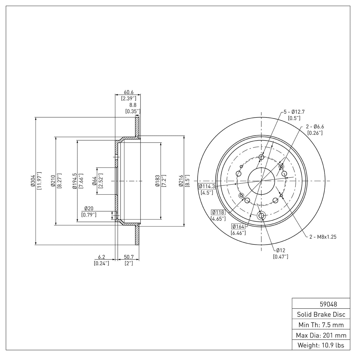 R1 Concepts Disc Brake Rotor ERE-59048