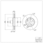 R1 Concepts Disc Brake Rotor ERE-63019