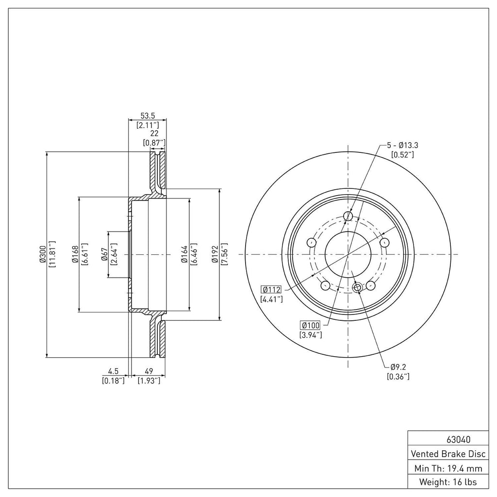 R1 Concepts Disc Brake Rotor ERE-63040