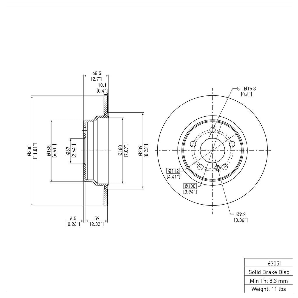 R1 Concepts Disc Brake Rotor ERE-63051