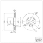 R1 Concepts Disc Brake Rotor ERE-65019
