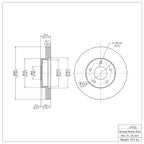 R1 Concepts Disc Brake Rotor ERE-67033