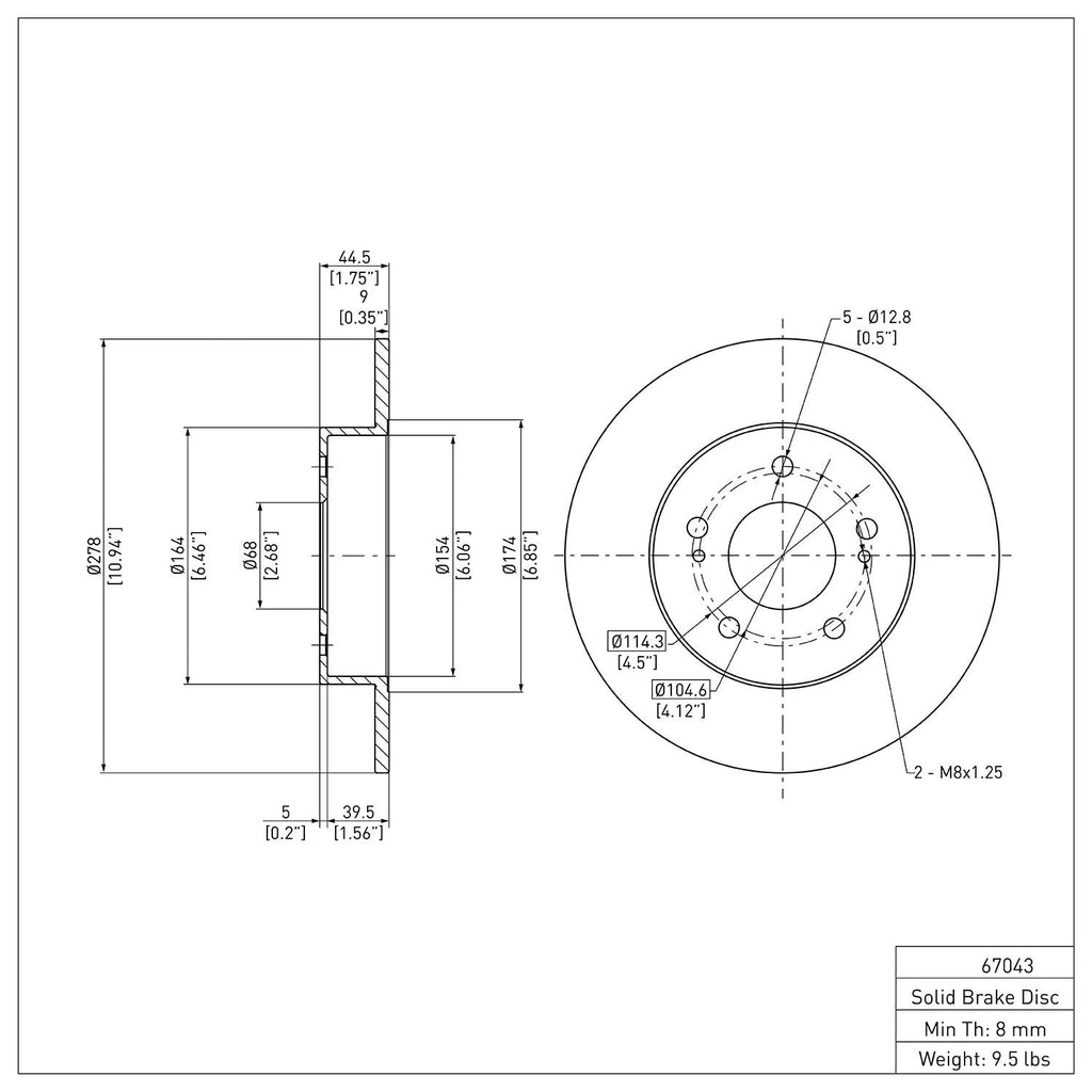 R1 Concepts Disc Brake Rotor ERE-67043