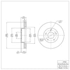 R1 Concepts Disc Brake Rotor ERE-67048
