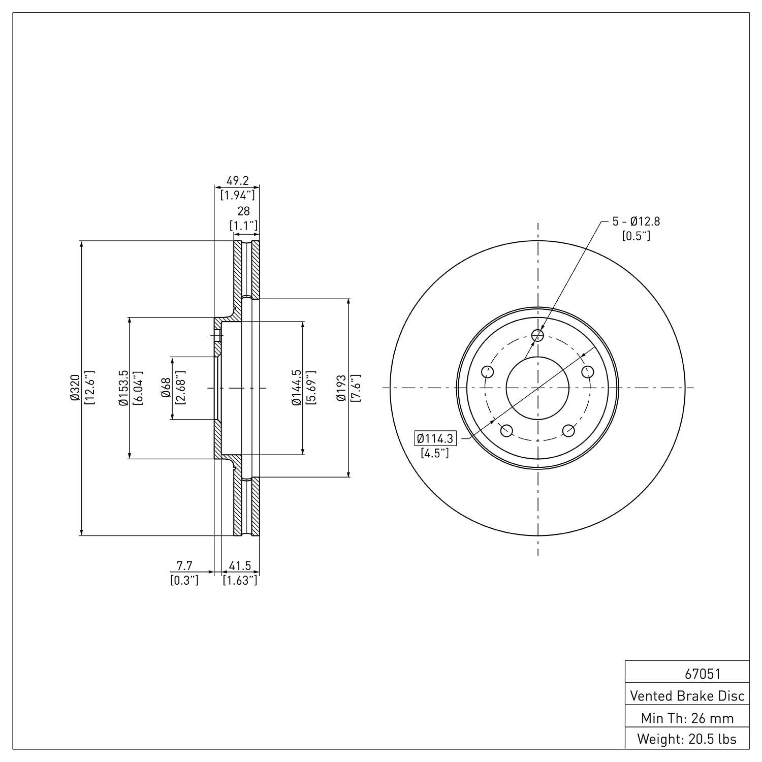 R1 Concepts Disc Brake Rotor ERE-67051