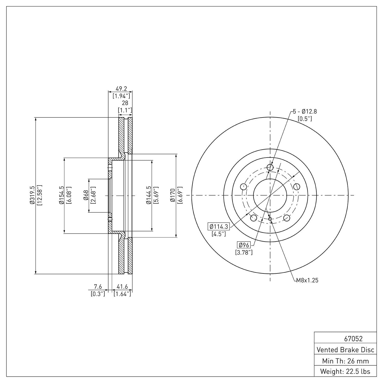 R1 Concepts Disc Brake Rotor ERE-67052