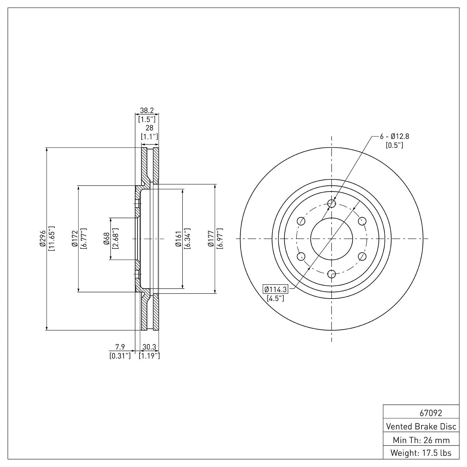 R1 Concepts Disc Brake Rotor ERE-67092