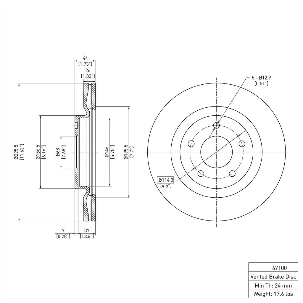 R1 Concepts Disc Brake Rotor ERE-67100