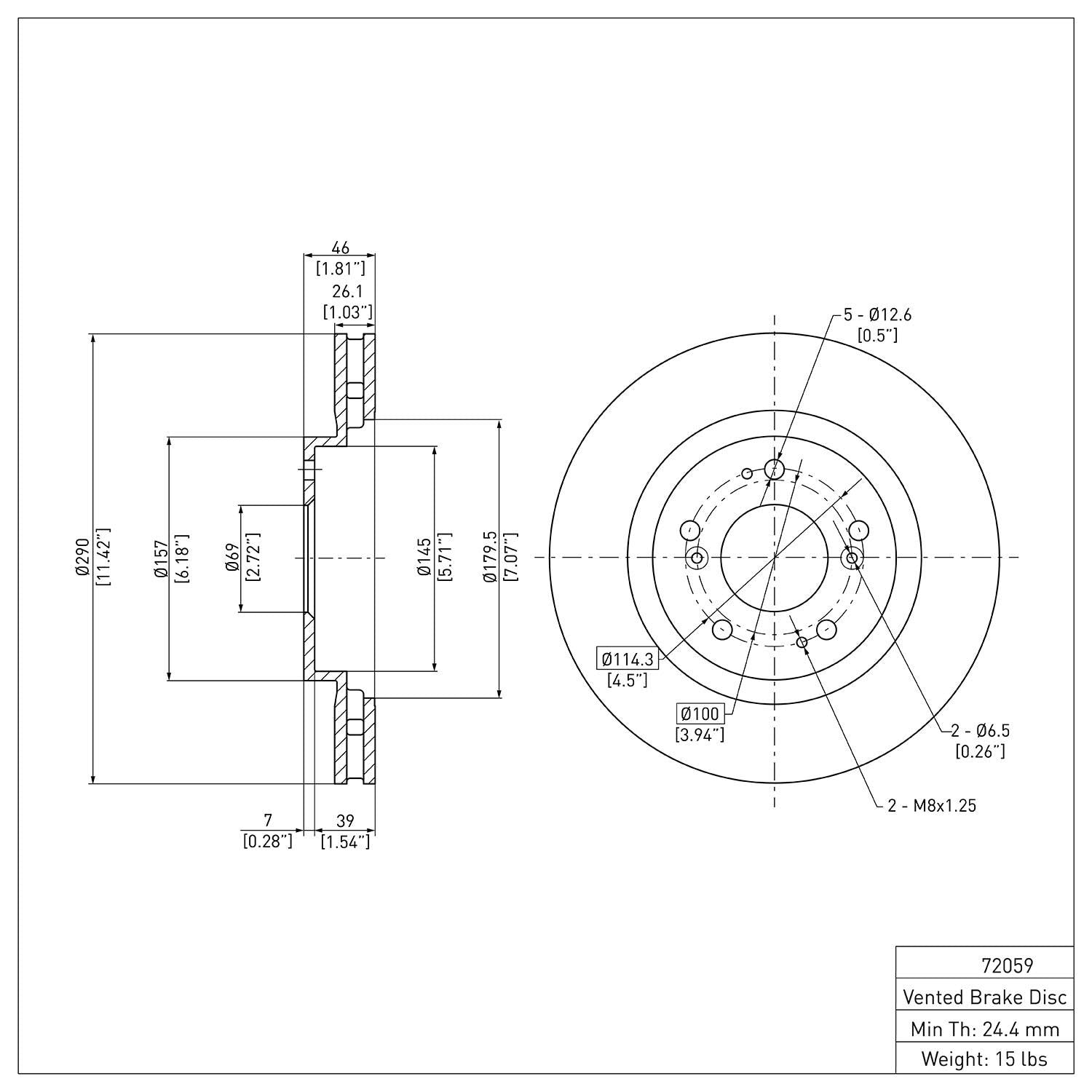 R1 Concepts Disc Brake Rotor ERE-72059