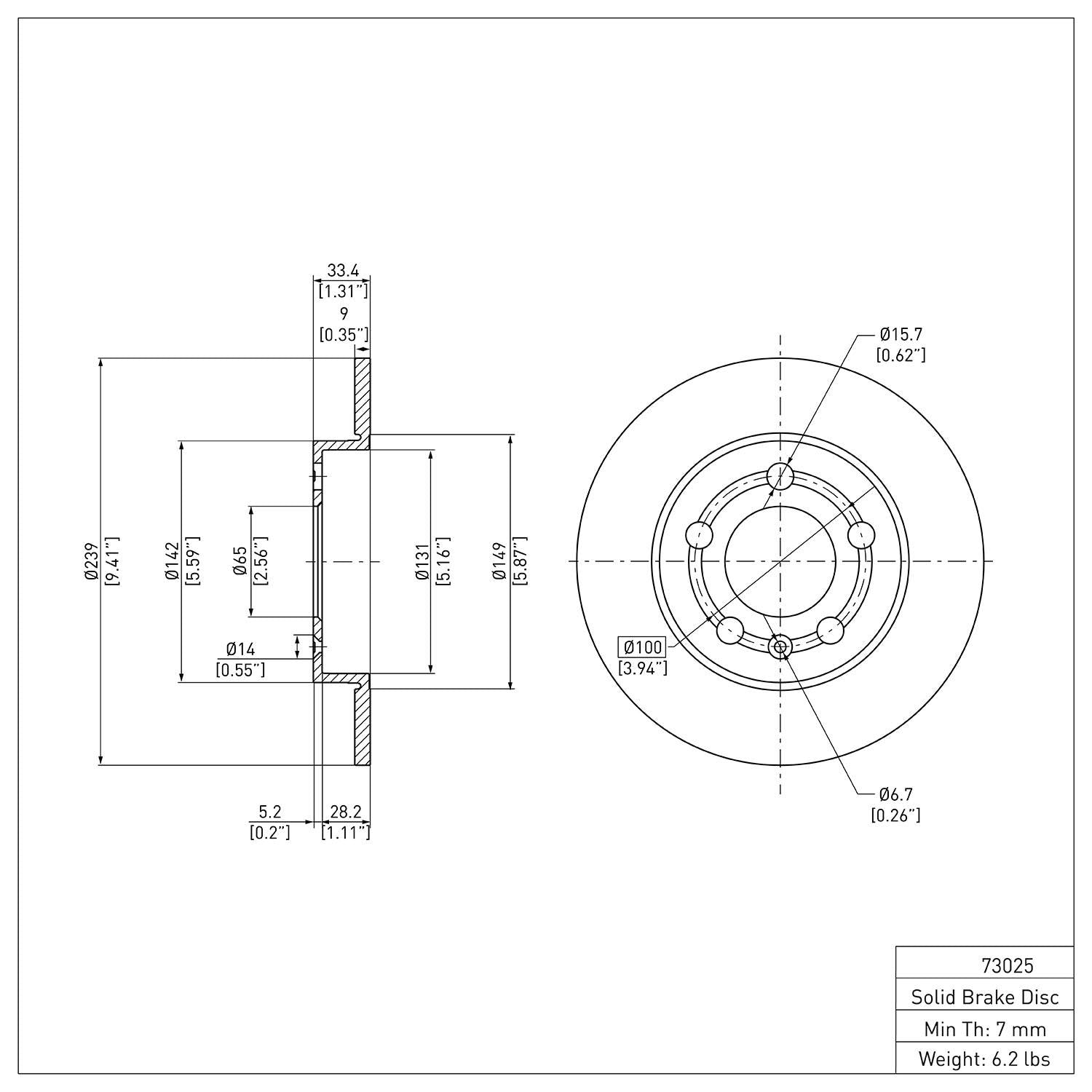 R1 Concepts Disc Brake Rotor ERE-73025