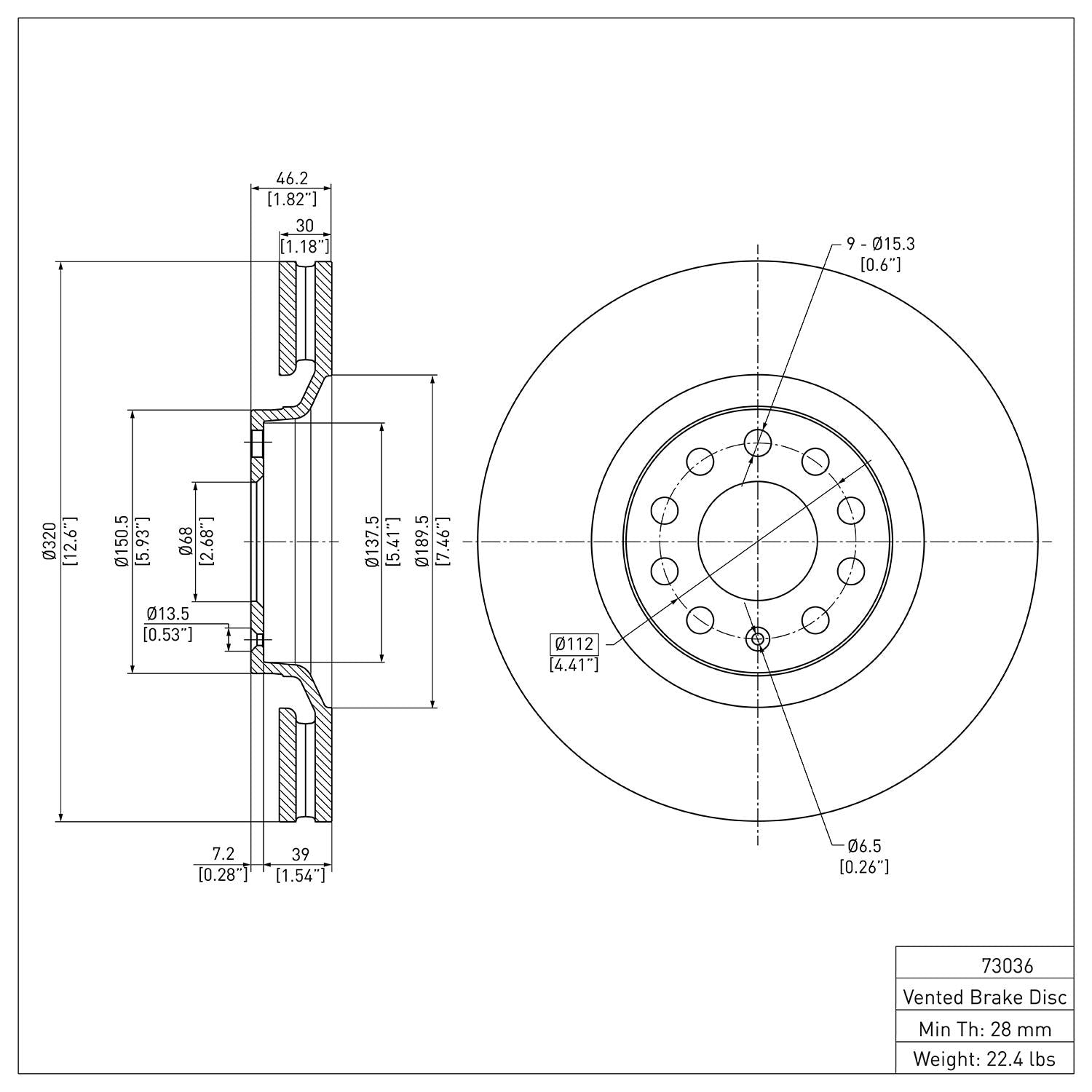 R1 Concepts Disc Brake Rotor ERE-73036