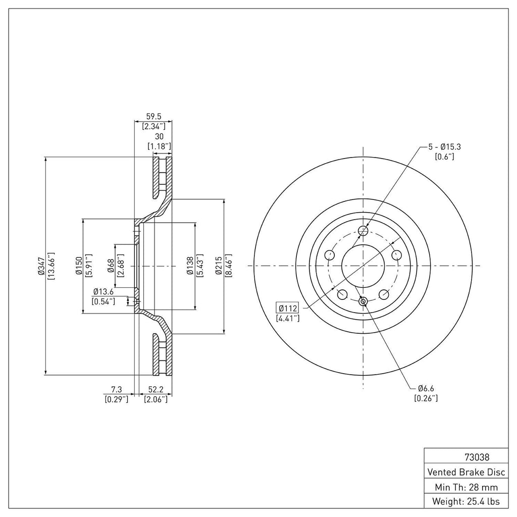 R1 Concepts Disc Brake Rotor ERE-73038