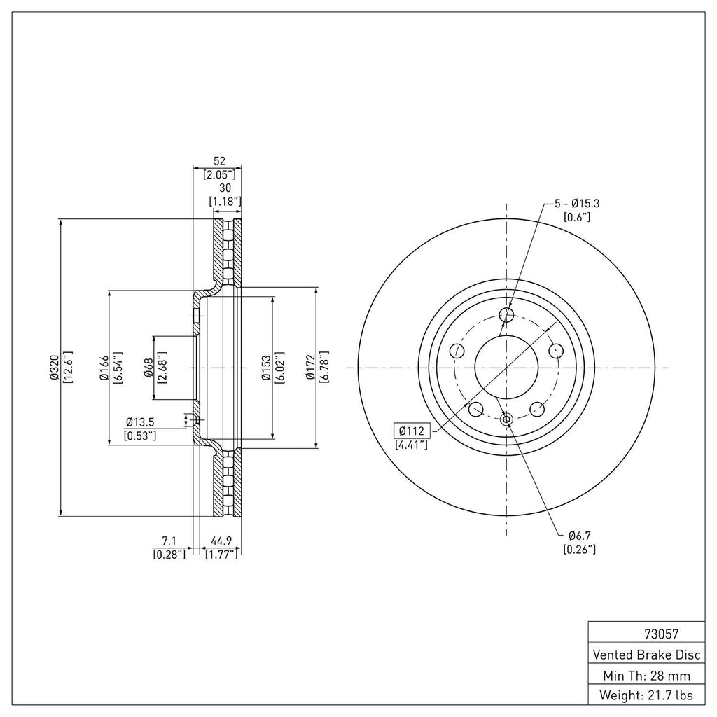 R1 Concepts Disc Brake Rotor ERE-73057