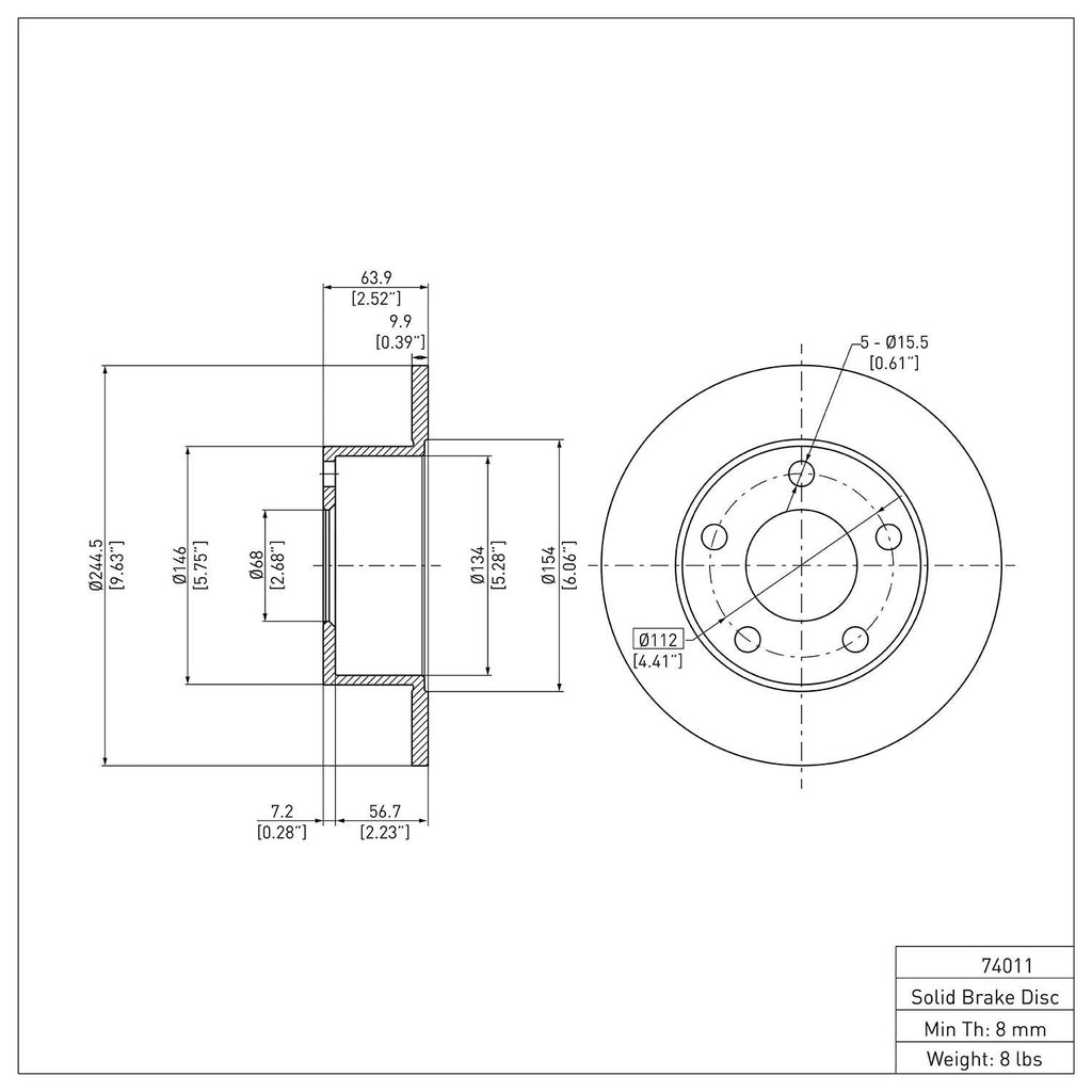 R1 Concepts Disc Brake Rotor ERE-74011