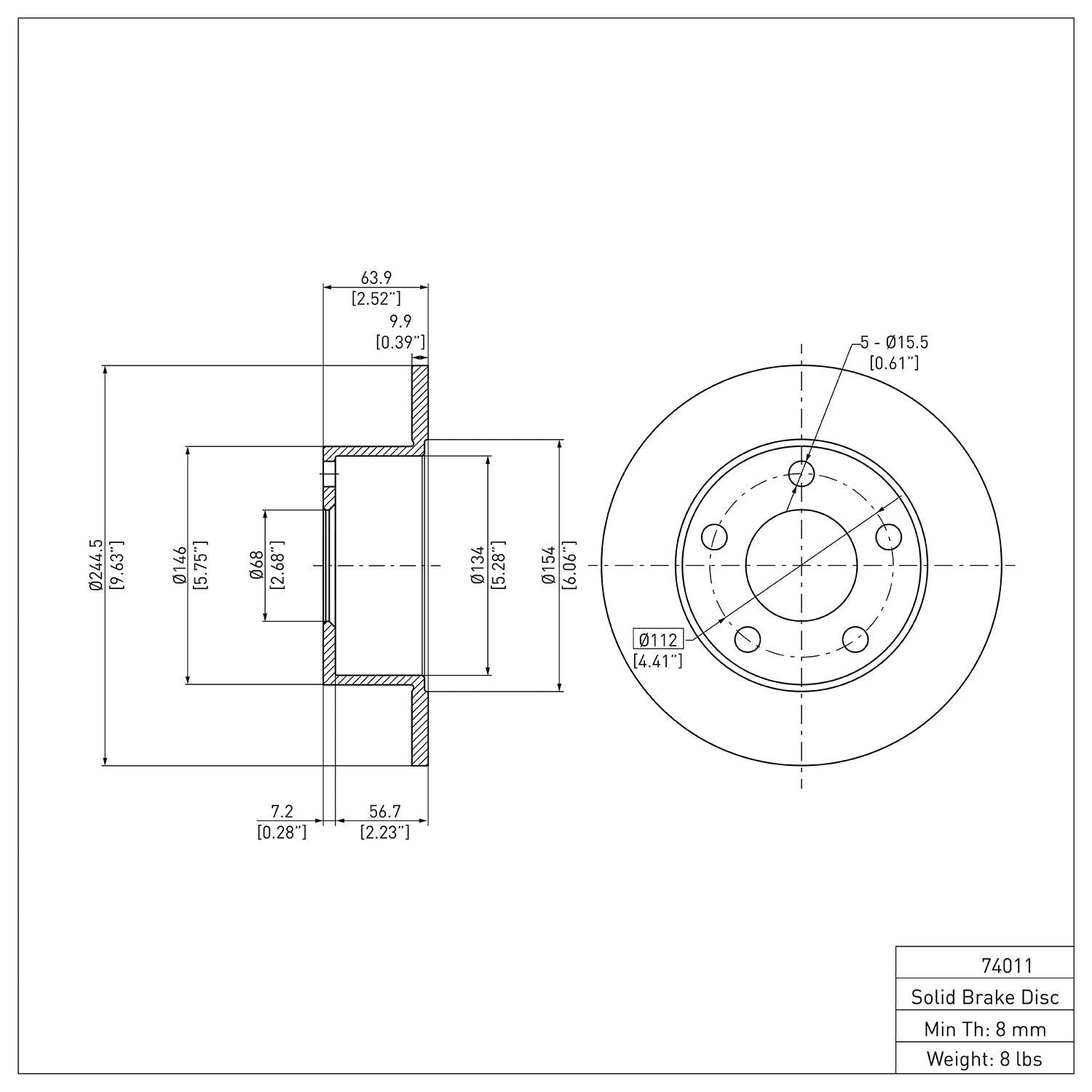 R1 Concepts Disc Brake Rotor ERE-74011