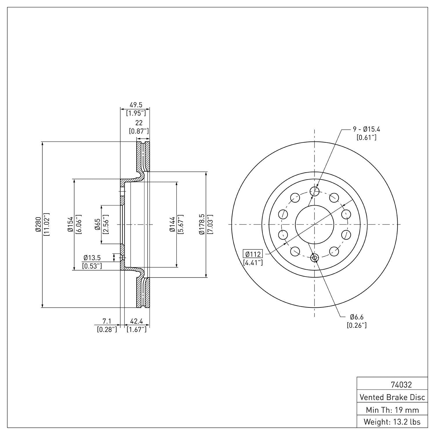 R1 Concepts Disc Brake Rotor ERE-74032